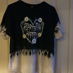 Forever 21 Black Ribbed Short Sleeve Top Size M